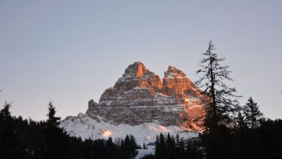 Vista delle Tre Cime di Lavaredo